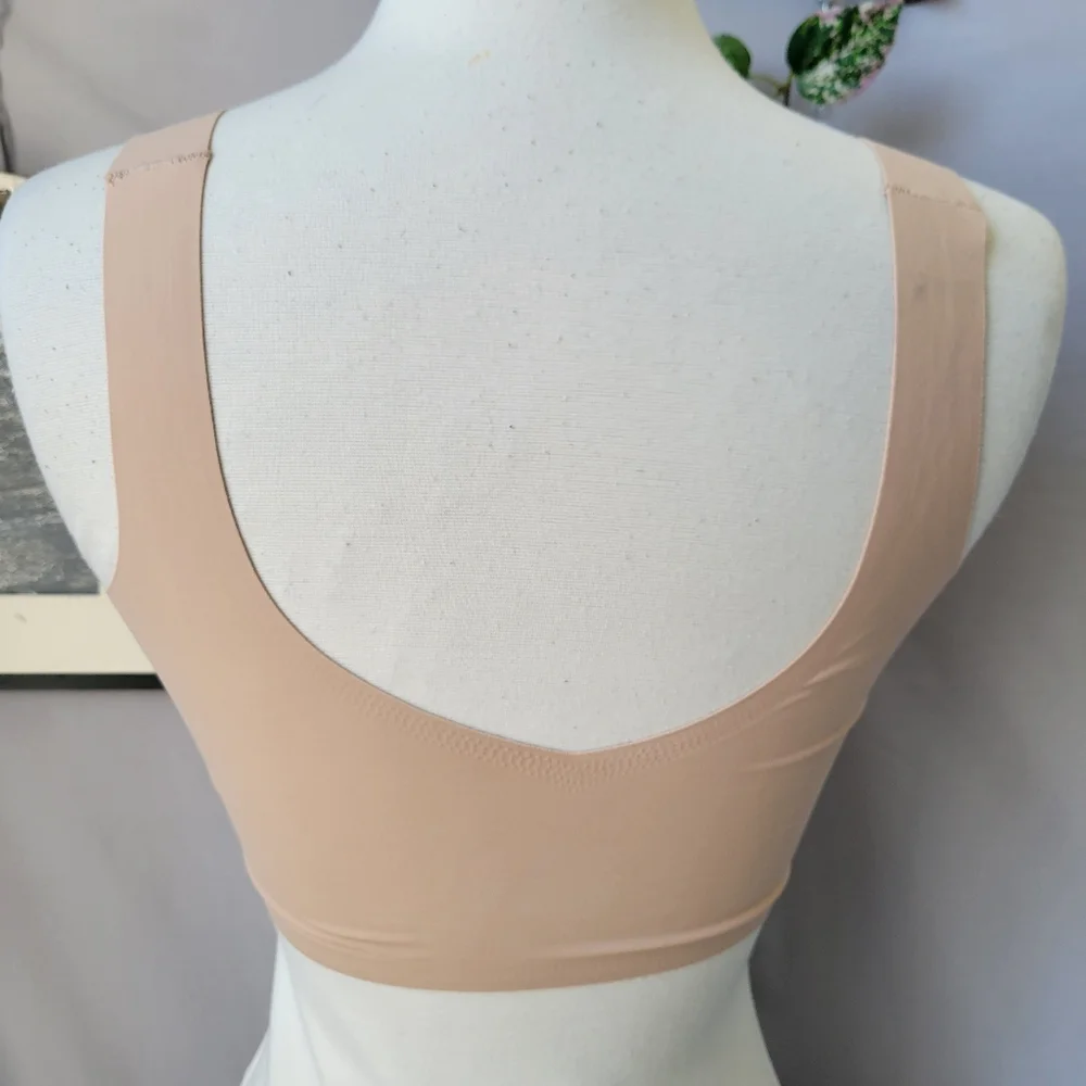 NEW SKIMS Naked Plunge Longline Bra Clay S - Picture 2 of 11